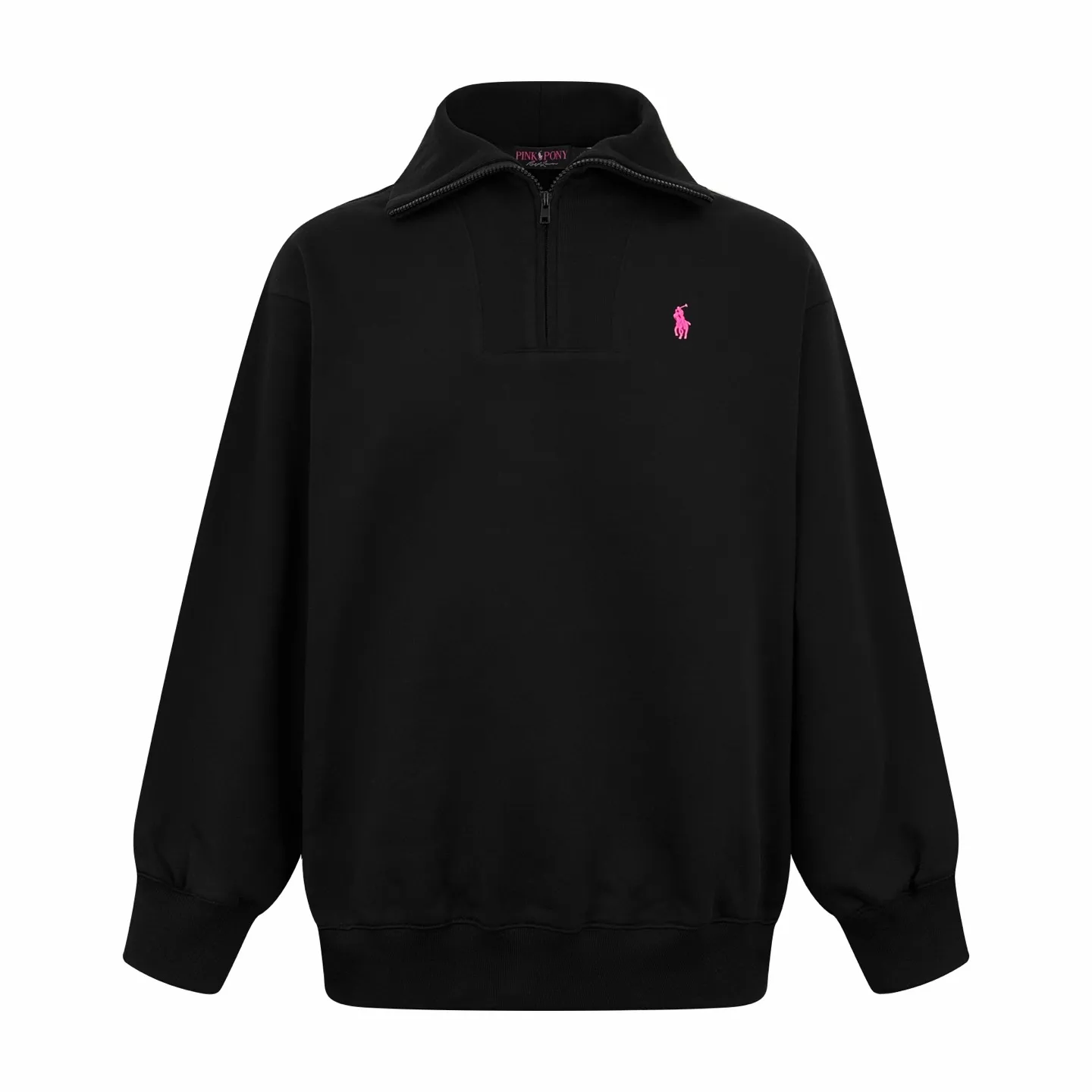 🅿️460 Ralph Lauren pink label pony embroidered half-turtleneck sweatshirt. The original product was purchased for 2,190 and developed. The fabric is made of customized luxury cotton fleece composite. It is soft and silky and comfortable to the skin. It is made of extremely pure black as the background. A touch of pink pony logo embroidery is embellished on the chest. It is low-key and powerful. The back panel is embellished with the brand letters outlined in ivory white satin intarsia. The pink pony embroidery leaping in the center is the only colorful footnote in this black and white silent film. It coincides with the elegant and uninhibited brand philosophy. Its unique ribbed half-high collar design is sublimated, giving more flexibility and fashion sense to wear, showing taste in silent places. It shows elegance and style, using imported machine embroidery technology. Using advanced computer control system and precision mechanical parts, the pony logo embroidery operation is realized with high precision, smooth and delicate lines, and imported machine appliqué embroidery technology is used. Using advanced computer control systems and precision mechanical components to achieve Ralph Lauren appliqué embroidery operations, it presents an embroidery effect with both clarity and three-dimensionality. The fabrics have been carefully washed and have a better hand feel and texture. It is not easy to deform, shrink or fade, and maintains long-term beauty. Size:S-M-L-XL